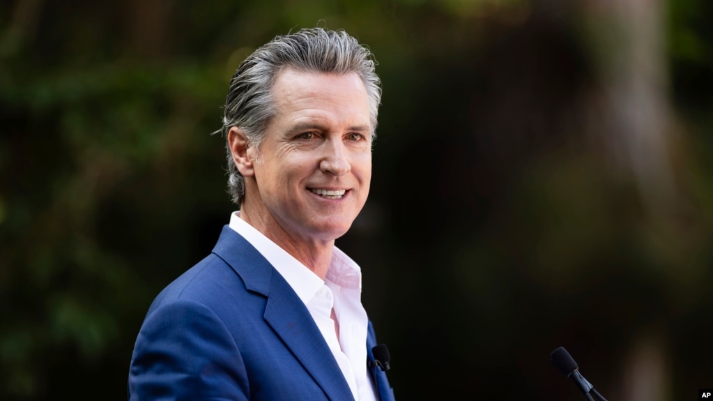 In this file photo, California Gov. Gavin Newsom speaks at the opening ceremony for Panda Ridge, the new exhibit at the San Diego Zoo, Aug. 8, 2024, in San Diego. (AP Photo/Derrick Tuskan, File)