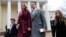 FILE - Donald Trump Jr., wife Vanessa Trump, and their children Donald Trump III, left, and Kai Trump, right, leave St. John's Episcopal Church across from the White House in Washington, Jan. 20, 2017. 