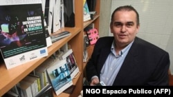 Carlos Correa, journalist and director of Espacio Publico, is seen in this undated handout picture released on Jan. 8, 2025. The organization lost contact with Correa on Jan. 7, when witnesses reported he was "intercepted" by "hooded men presumed to be officials." 