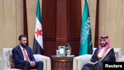 Serokê Demkî yê Sûrîyê Ehmed Şer' i û Mohammed bin Selman