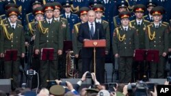Ruski predsednik Putin na otvaranju medjunarodnog vojnog ekspoa 2015. u organizaciji ruskog ministarstva odbrane, 16. jun 2015.