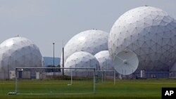 FILE - Germany’s foreign intelligence agency the monitoring base in Bad Aibling near Munich, Germany, July 8, 2013.