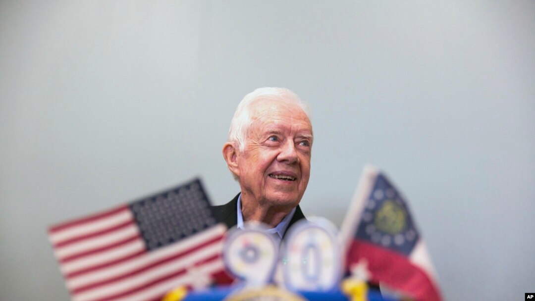 ჯიმი კარტერი თავის 90-ე დაბადების დღეზე. 2014 წლის 4 ოქტომბერი.