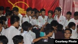 ဇူလိုင်လ ၂ရက်နေ့ကနေ ၄ရက်နေ့အထိ ပဲခူးမြို့တွင် ကျင်းပခဲ့သော ဗမာနိုင်ငံလုံးဆိုင်ရာ ကျောင်းသားသမဂ္ဂများ အဖွဲချုပ် တက္ကသိုလ် သမဂ္ဂများနှီးနှော ဖလှယ်ပွဲ။ ဓါတ်ပုံ - (ABFSU-CWC) 