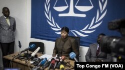 Fatou Bensouda à Kinshasa en RDC le 3 mai 2018. (VOA/Top Congo FM)