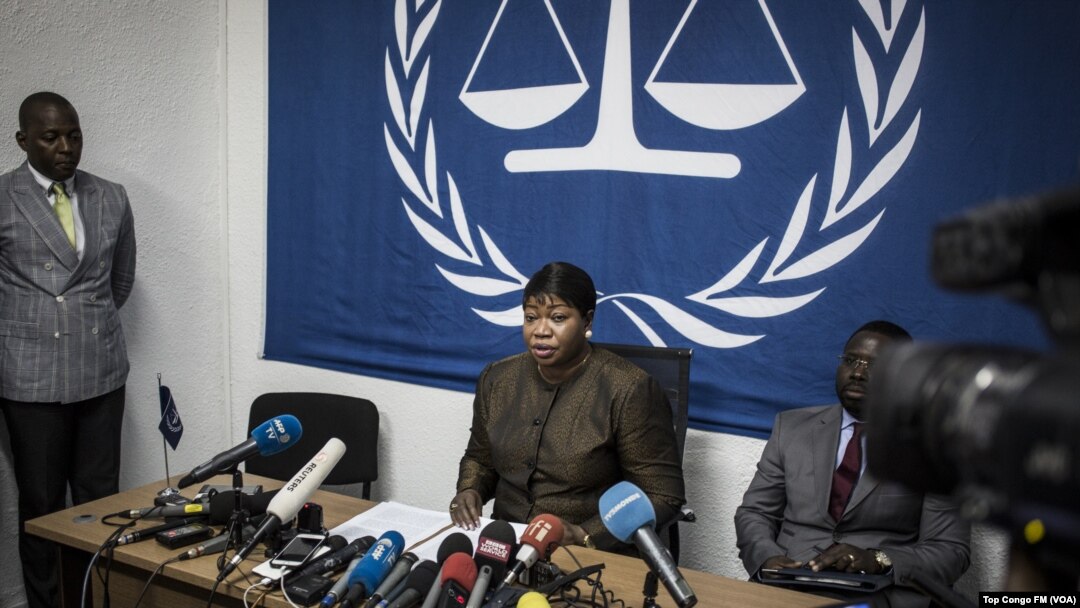 Umushikirizamanza mukuru wa CPI, Fatou Bensouda mu kiganiro n'abamenyeshamakuru i Kinshasa, RDC, Itariki 3/05/2018