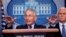 Dr. Anthony Fauci, director of the National Institute of Allergy and Infectious Diseases, speaks about the coronavirus in the James Brady Press Briefing Room of the White House, April 1, 2020, in Washington.