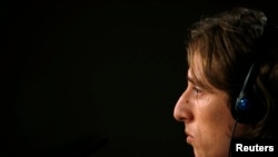 Le joueur croate du Real Madrid Luka Modric lors d'une conférence de presse, à Madrid, le 27 août 2012.