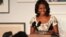 Michelle Obama en el Studio Museum de Nueva York, donde resaltó la importancia de que la juventud se eduque.