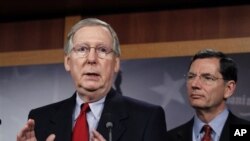 Pemimpin Senat Amerika Mitch McConnell di Gedung Capitol, Washington, D.C., 4 Desember 2019. (Foto: dok).