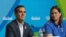 Los Angeles mayor Eric Garcetti and Angela Ruggiero during a LA2024 Los Angeles bid press conference during the Rio 2016 Summer Olympic Games at Olympic Gold Course, Aug 9, 2016, Rio de Janeiro, Brazil. 