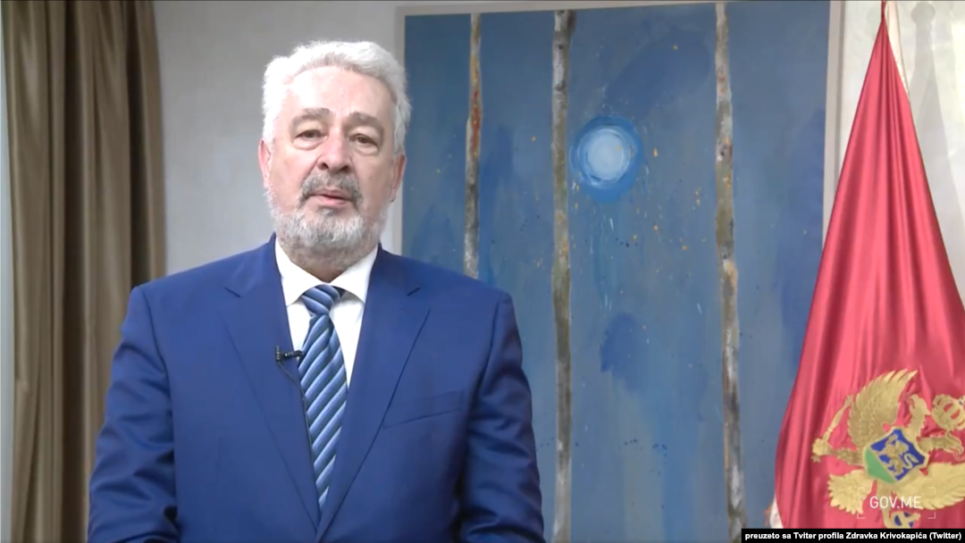 Crnogorski premijer Zdravko Krivokapić (preuzeto sa Tviter profila premijera Crne Gore)