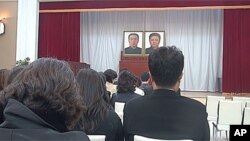 정기풍 교수의 강연이 이뤄진 평양의 외교단 회관 강의실.