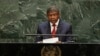 FILE - Angolan President Joao Lourenco speaks at the 74th session of the United Nations General Assembly at the United Nations headquarters in New York City, Sept. 24, 2019. 