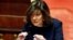 The new elected Senate president, Forza Italia party's Maria Elisabetta Alberti Casellati, speaks during the second session day since the March 4 national election in Rome, March 24, 2018.