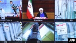 지난 10일 이란의 하산 로하니 대통령이 우라늄 농축 시작을 공식 선언한 가운데 나탄즈 시설에 기술자들의 모습이 보이고 있다. 