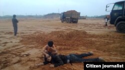 李孟阳弟弟李孟忠被征地者唆使闲散人员打晕