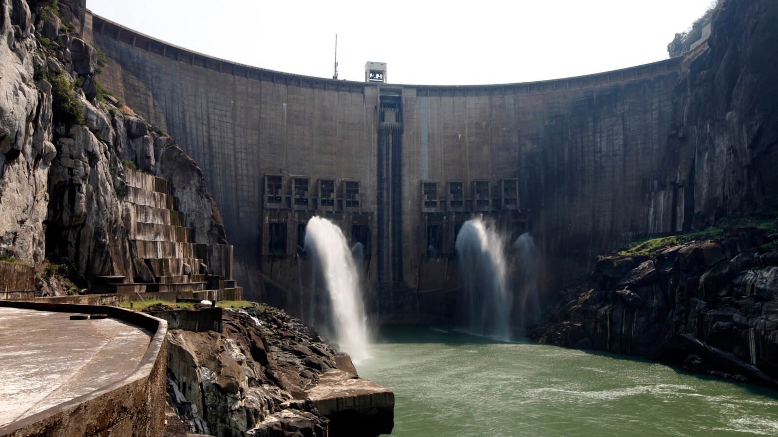 A view of Cahora Bassa dam in Tete province, Sept. 22, 2010. Cahora Bassa dam is located on the Zambezi River.