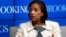 Bà Susan Rice, cố vấn an ninh quốc gia của Tổng thống Barack Obama trả lời các câu hỏi tại Viện Brookings ở Washington, ngày 6/2/ 2015. 