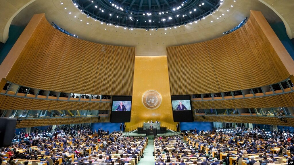 联合国大会现场(photo:VOA)
