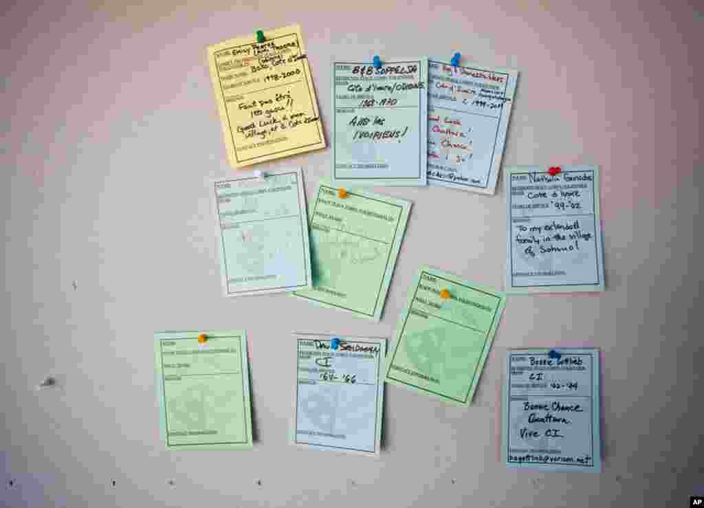 In the Oral Histories tent at the Peace Corps section of the festival, past participants can post memories and contact info for others in the area who served in their same country or region.