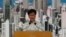 Hong Kong's Chief Executive Carrie Lam attends a press conference, Saturday, June 15, 2019, in Hong Kong.