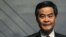 Hong Kong's Chief Executive Leung Chun-ying attends the opening ceremony of the Business of Design Week in Hong Kong , Dec. 6, 2012. 