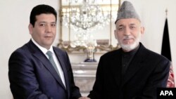 رئیس جمهور کرزی و محمد عالم ساعی، والی جوزجان 