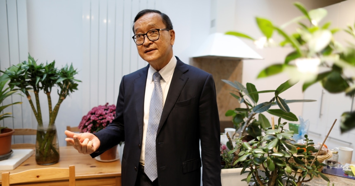 Facing Arrest, Cambodia's Sam Rainsy Will Get Home Come What May