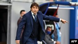 Antonio Conte lors d'un match entre l'Inter Milan et Crotone, Italie, le 1er mai 2021. 