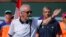FILE - In this March 20, 2016, file photo, tournament director Raymond Moore gestures while speaking at the BNP Paribas Open tennis tournament in Indian Wells, Calif
