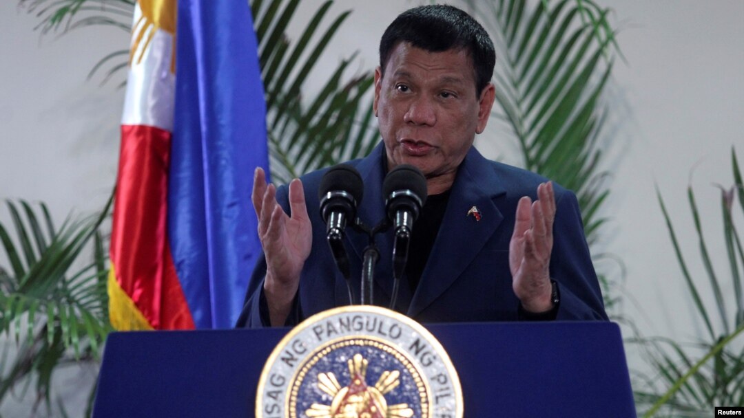 Tổng thống Philippines Rodrigo Duterte, 21/10/2016.