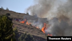 شلیک‌ راکت‌ها از سوی لبنان، باعث آتش‌سوزی در بوته‌زارها در اسرائیل شد