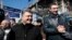 FILE - Ukranian politician Petro Poroshenko (L) and Vitali Klychko (R), leader of Ukraine's UDAR party, attend a rally in the Independence Square in Kiev, March 30, 2014.