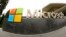 FILE - The Microsoft Corp. logo is seen outside the Microsoft Visitor Center in Redmond, Washington.