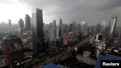 Gambar udara Sudirman Central Business District (SCDB), Jakarta, 5 Mei 2017. 