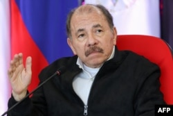 FILE —Handout picture released by the Nicaraguan Presidency showing President Daniel Ortega during a meeting with the Secretary of the Security Council of the Russian Federation, in Managua, on February 28, 2024.