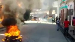 Tires Burn in Jeremie, Haiti