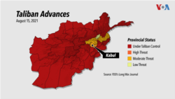 Afghanistan Map - Taliban Advances