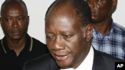 Le président Alassane Ouattara de la Côte d'Ivoire, 22 décembre 2010