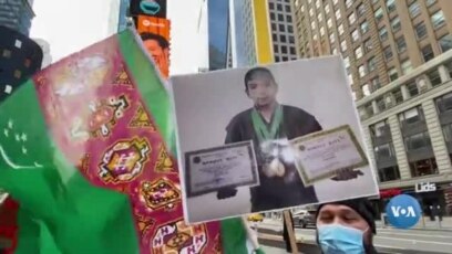 Nyu-Yorkda turkmanistonliklar namoyishga chiqdi