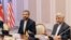 Iran's representatives led by their top nuclear negotiator Saeed Jalili (R) take part in talks with top officials from the United States, Britain, France, EU, China, Germany and Russia on Iran's nuclear program in the Kazakh city of Almaty, April 5, 2013.