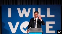 Democratic presidential candidate Beto O'Rourke speaks during the I Will Vote Fundraising Gala, June 6, 2019, in Atlanta, GA. 