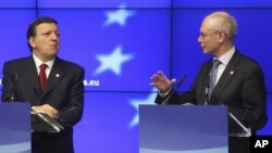 Predsednici Evropske komisije i Evropskog saveta, Žoze Manuel Barozo i Herman van Rompuj