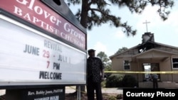 Kebakaran di Gereja Baptis Glover Grover di Warrenville, South Carolina (26/6), sedang diselidiki. 