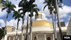 ARCHIVO - Vista externa de la sede de la Asamblea Nacional de Venezuela.