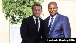 Emmanuel Macron et Faustin-Archange Touadéra à l'Elysée à Paris, le 5 septembre 2019.