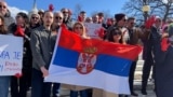 USA, Washington D.C. protest of the Serbian diaspora