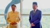 PM Malaysia Anwar Ibrahim (kanan) berdiri di samping Presiden Filipina Ferdinand Marcos Jr., dalam konferensi pers bersama di Putrajaya, Malaysia hari Rabu 26 Juli 2023.