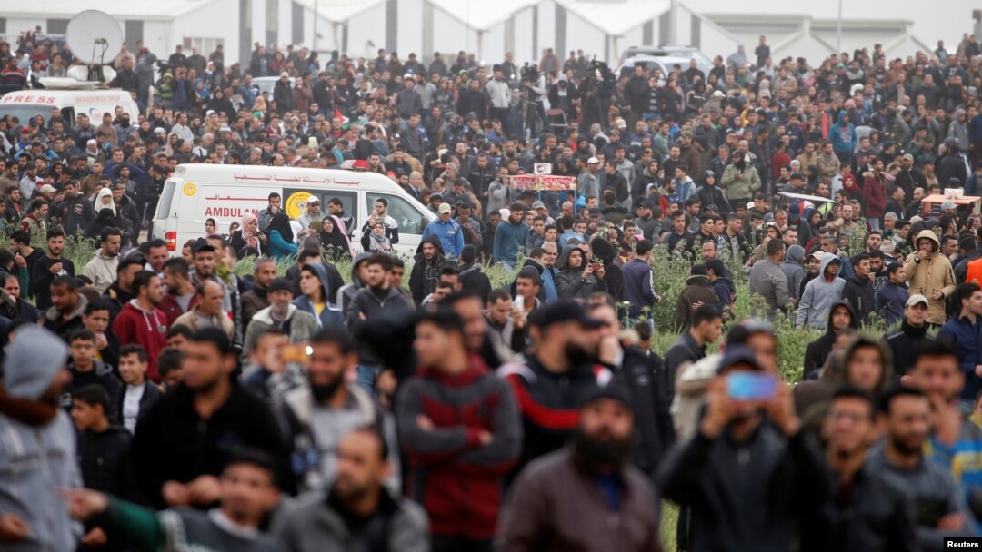 Protest Palestinaca na granici Gaze i Izraela